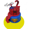 2 Héros Superman et Spiderman - 2 étages