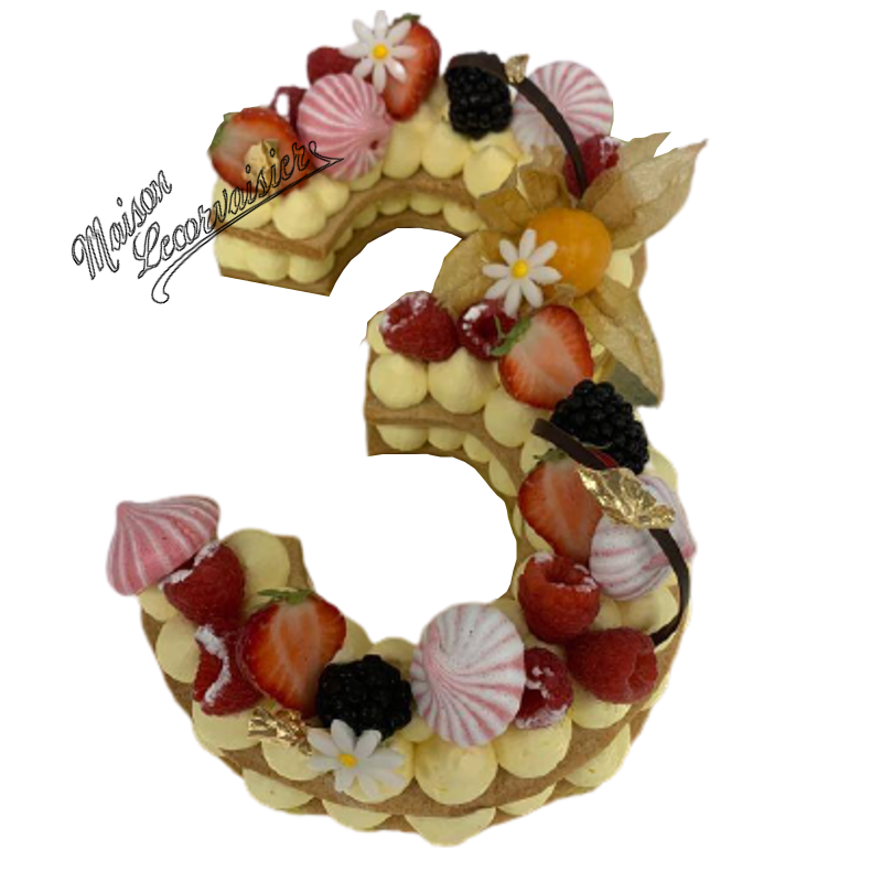 Number Cake Déco Fruits  - NC 01