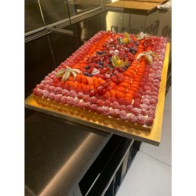 Tarte aux fruits rouges grand format